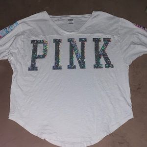 PINK White Oversided Shirt